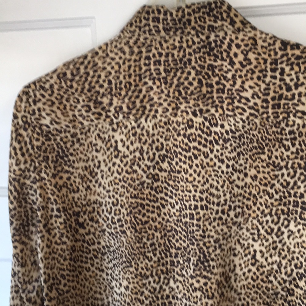 Zara leopard print blouse